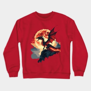 Fire Moon Dragon Crewneck Sweatshirt